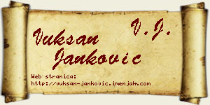 Vuksan Janković vizit kartica